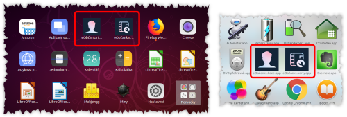 Dv nov nainstalovan aplikace na platform Ubuntu a macOS