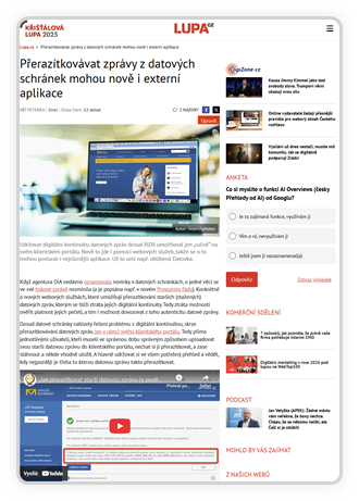 nhled lnku na serveru, kde byl publikovn